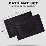 Egyptian Cotton Bath Mat Set of 2 Greek Key Infinity Border
