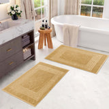Egyptian Cotton Greek Key Infinity Border Bath Mat Set of 2
