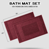 Egyptian Cotton Bath Mat Set of 2 Greek Key Infinity Border