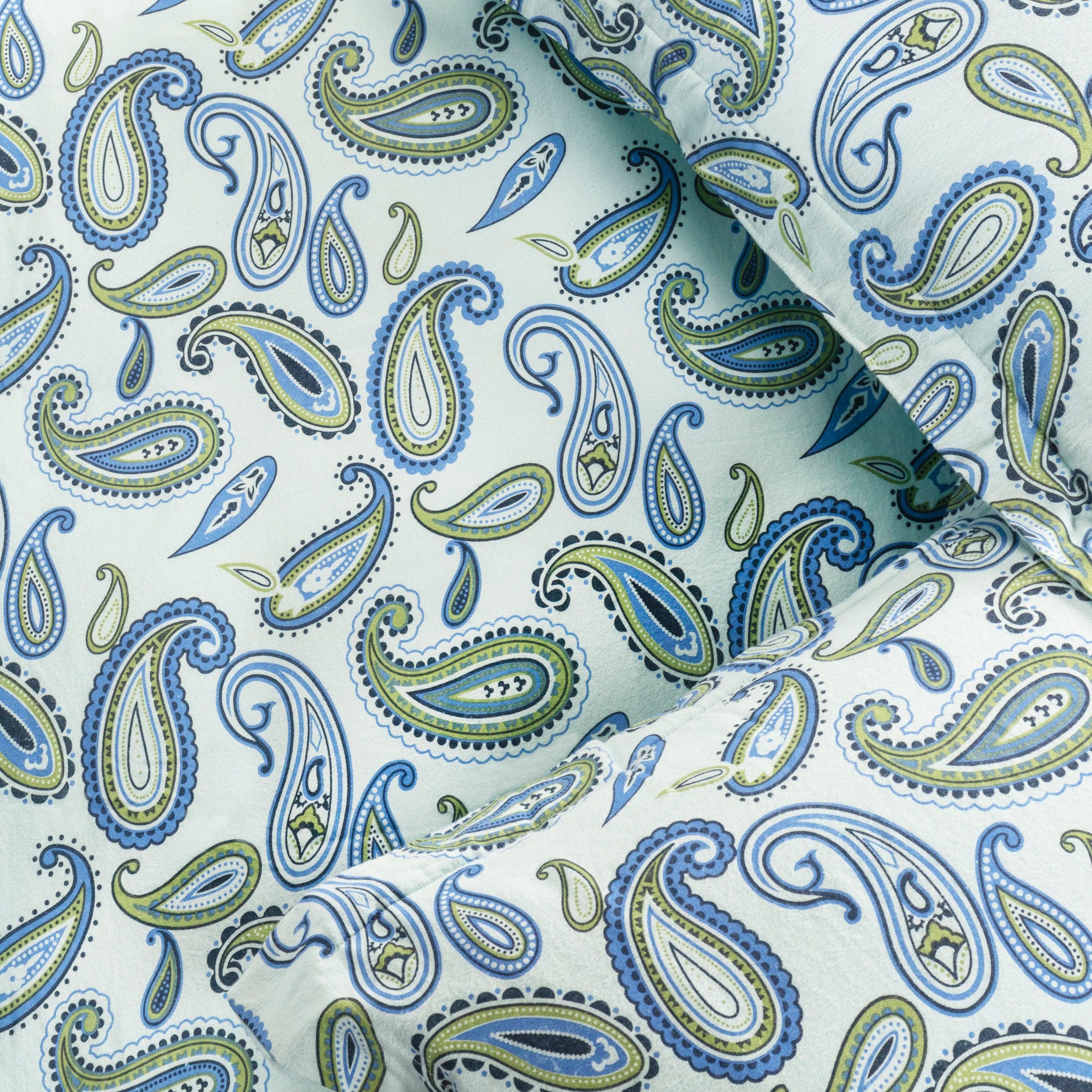100% Cotton Flannel Paisley Luxury Duvet Cover Set