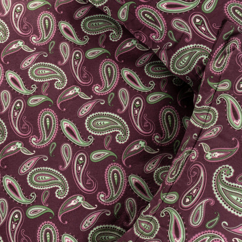 100% Cotton Flannel Paisley Luxury Duvet Cover Set