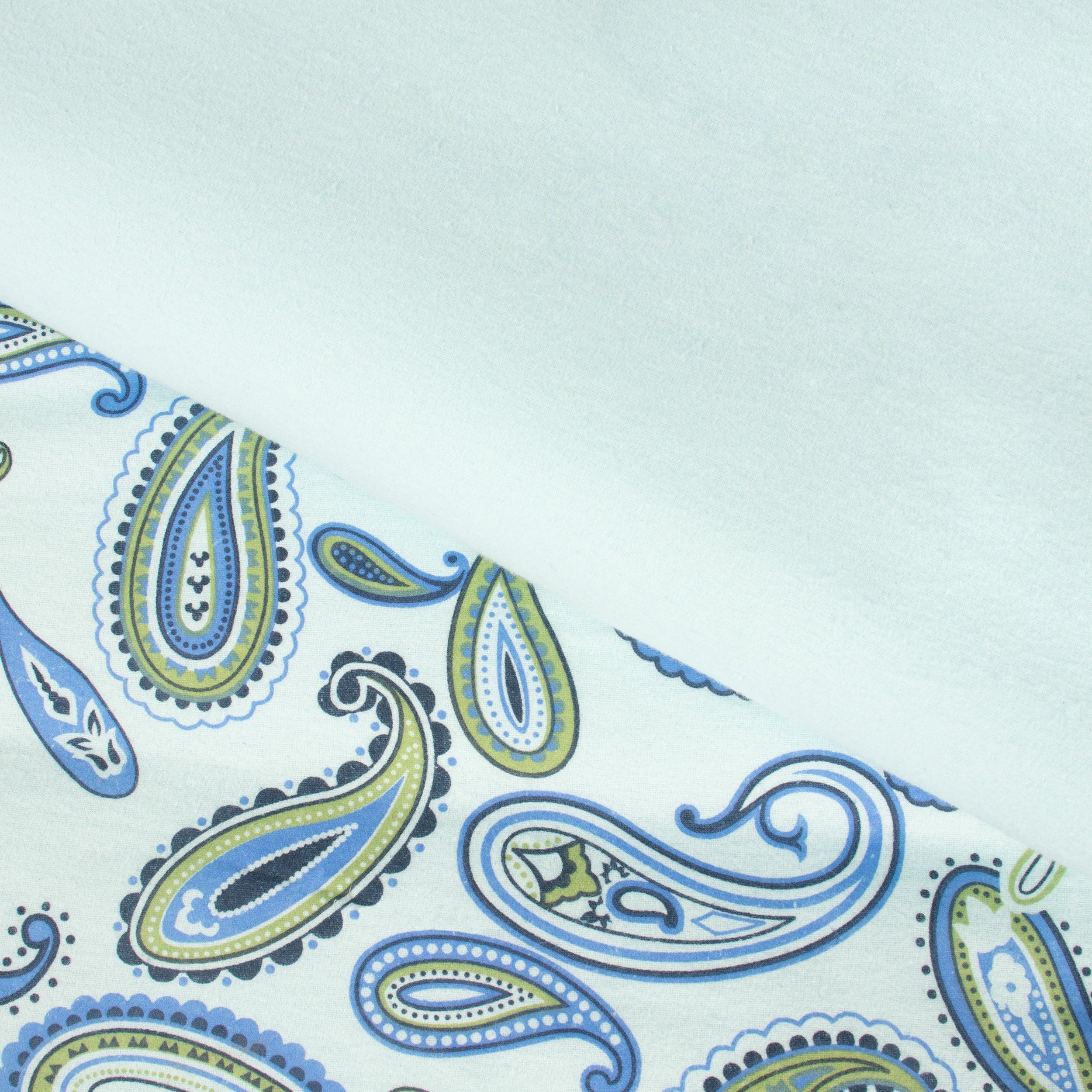 100% Cotton Flannel Paisley Luxury Duvet Cover Set