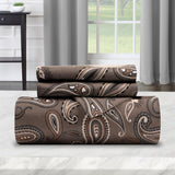 100% Cotton Flannel Paisley Luxury Duvet Cover Set