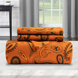 100% Cotton Flannel Paisley Luxury Duvet Cover Set