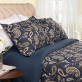 100% Cotton Flannel Paisley Luxury Duvet Cover Set