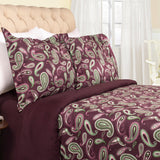 100% Cotton Flannel Paisley Luxury Duvet Cover Set
