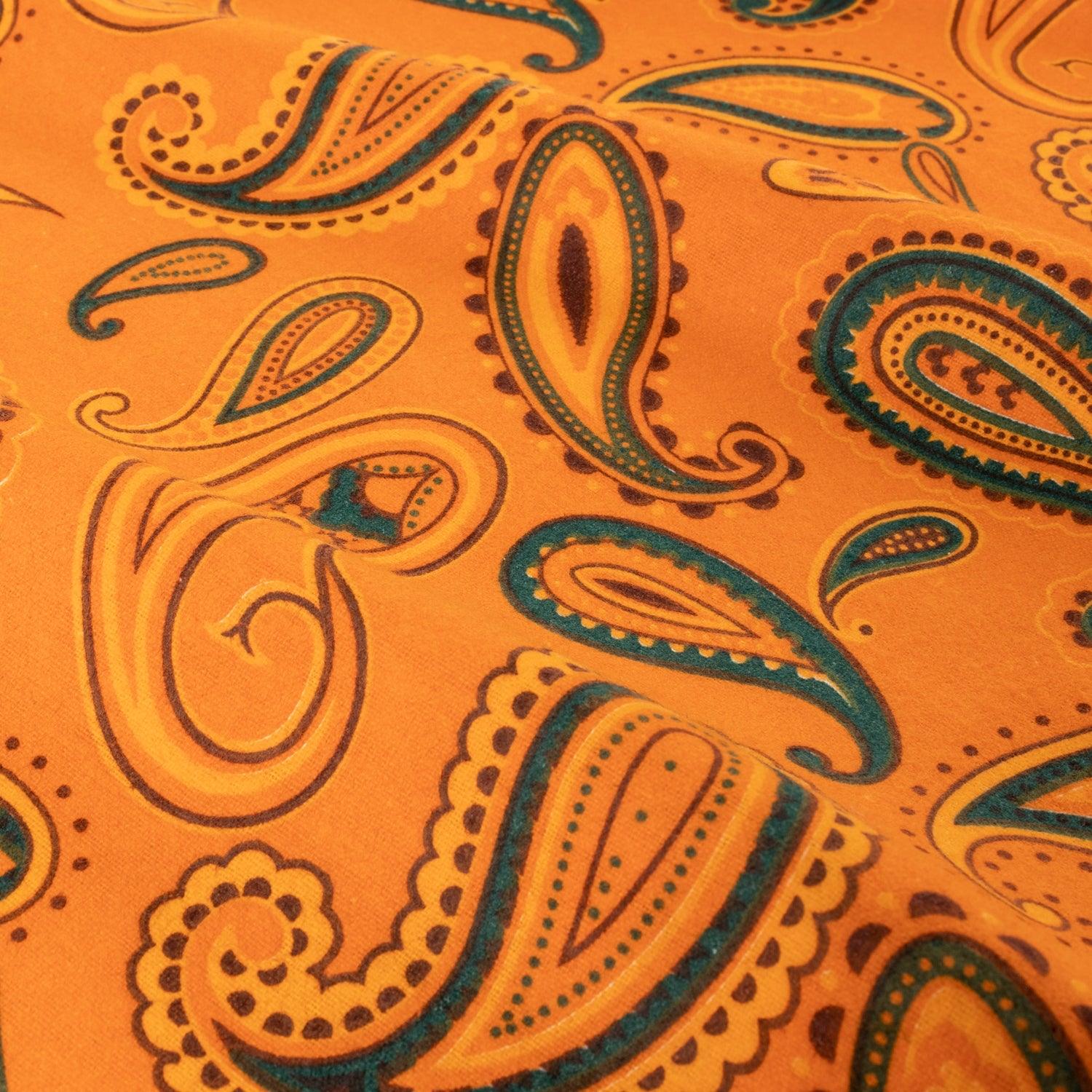 100% Cotton Flannel Vintage Paisley Pillowcase Set