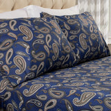 100% Cotton Flannel Vintage Paisley Pillowcase Set