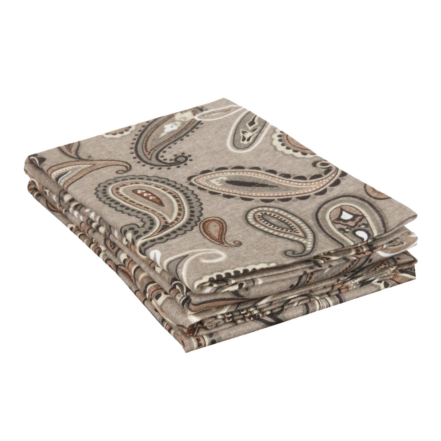 100% Cotton Flannel Vintage Paisley Pillowcase Set