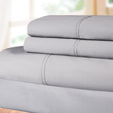 300 Thread Count 100% Cotton Sheet Set Percale Solid Deep Pocket
