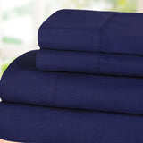 300 Thread Count 100% Cotton Sheet Set Percale Solid Deep Pocket