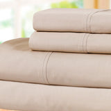 300 Thread Count 100% Cotton Sheet Set Percale Solid Deep Pocket