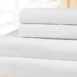 300 Thread Count 100% Cotton Sheet Set Percale Solid Deep Pocket