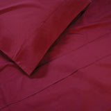 300 Thread Count 100% Cotton Sheet Set Percale Solid Deep Pocket