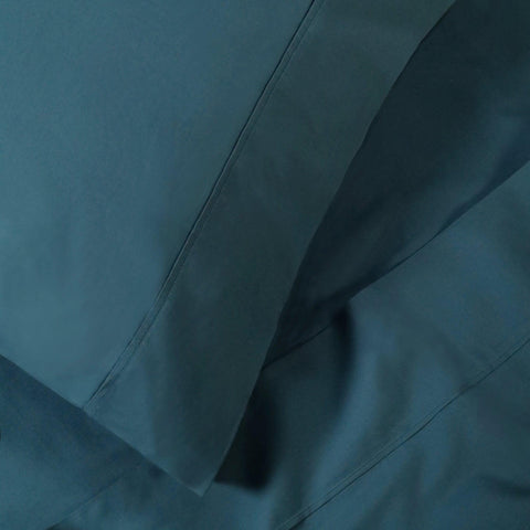 300 Thread Count 100% Cotton Sheet Set Percale Solid Deep Pocket