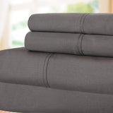 300 Thread Count 100% Cotton Sheet Set Percale Solid Deep Pocket