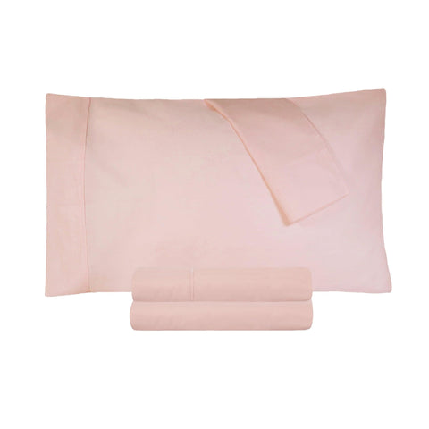 300 Thread Count 100% Cotton Sheet Set Percale Solid Deep Pocket