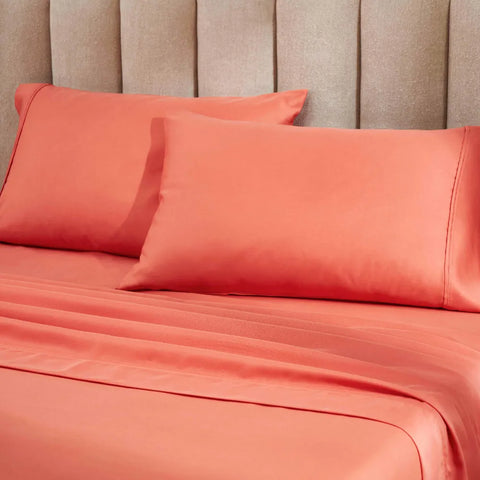1200 Thread Count Cotton Blend 2 Piece Solid Pillowcase Set
