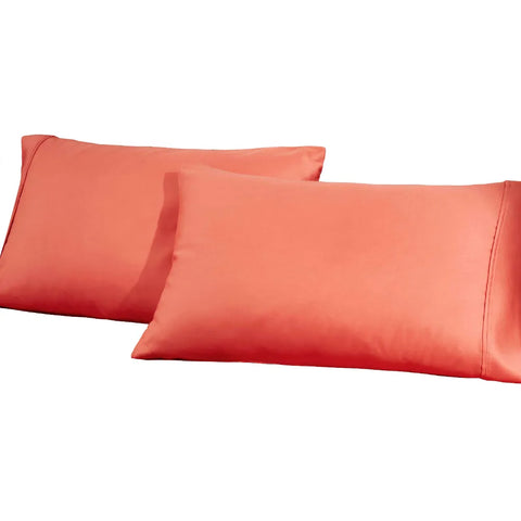 1200 Thread Count Cotton Blend 2 Piece Solid Pillowcase Set