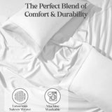 1200 Thread Count Cotton Blend 2 Piece Solid Pillowcase Set