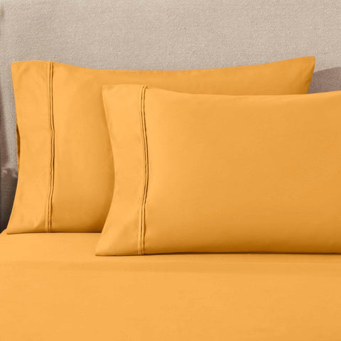100% Egyptian Cotton 1200 Thread Count Solid Pillowcase Set