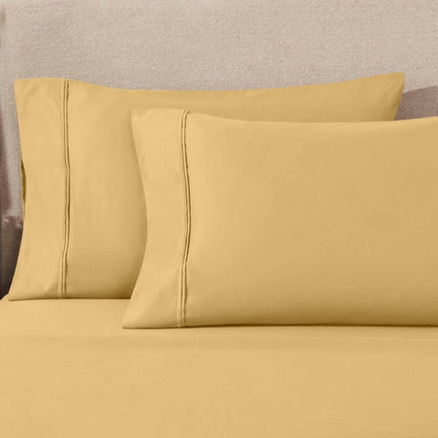 100% Egyptian Cotton 1200 Thread Count Solid Pillowcase Set