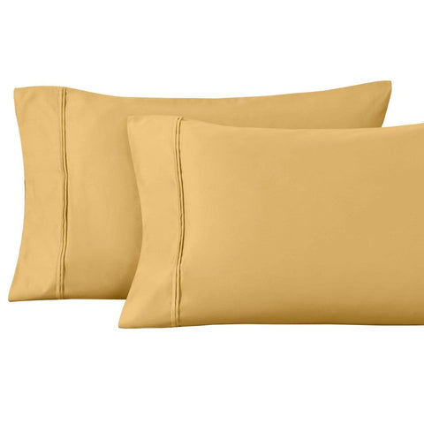 100% Egyptian Cotton 1200 Thread Count Solid Pillowcase Set