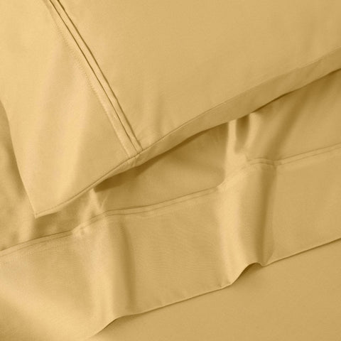 100% Egyptian Cotton 1200 Thread Count Solid Pillowcase Set