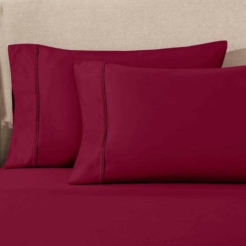 100% Egyptian Cotton 1200 Thread Count Solid Pillowcase Set
