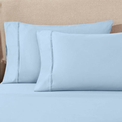 100% Egyptian Cotton 1200 Thread Count Solid Pillowcase Set