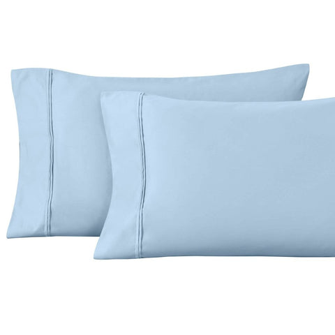100% Egyptian Cotton 1200 Thread Count Solid Pillowcase Set