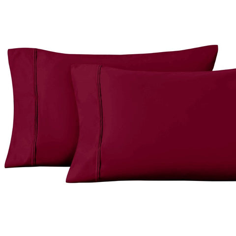 100% Egyptian Cotton 1200 Thread Count Solid Pillowcase Set
