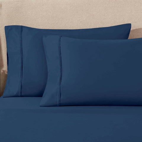 100% Egyptian Cotton 1200 Thread Count Solid Pillowcase Set