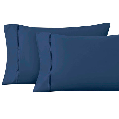 100% Egyptian Cotton 1200 Thread Count Solid Pillowcase Set