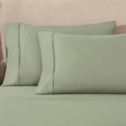100% Egyptian Cotton 1200 Thread Count Solid Pillowcase Set