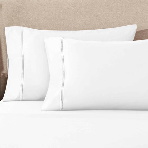 100% Egyptian Cotton 1200 Thread Count Solid Pillowcase Set