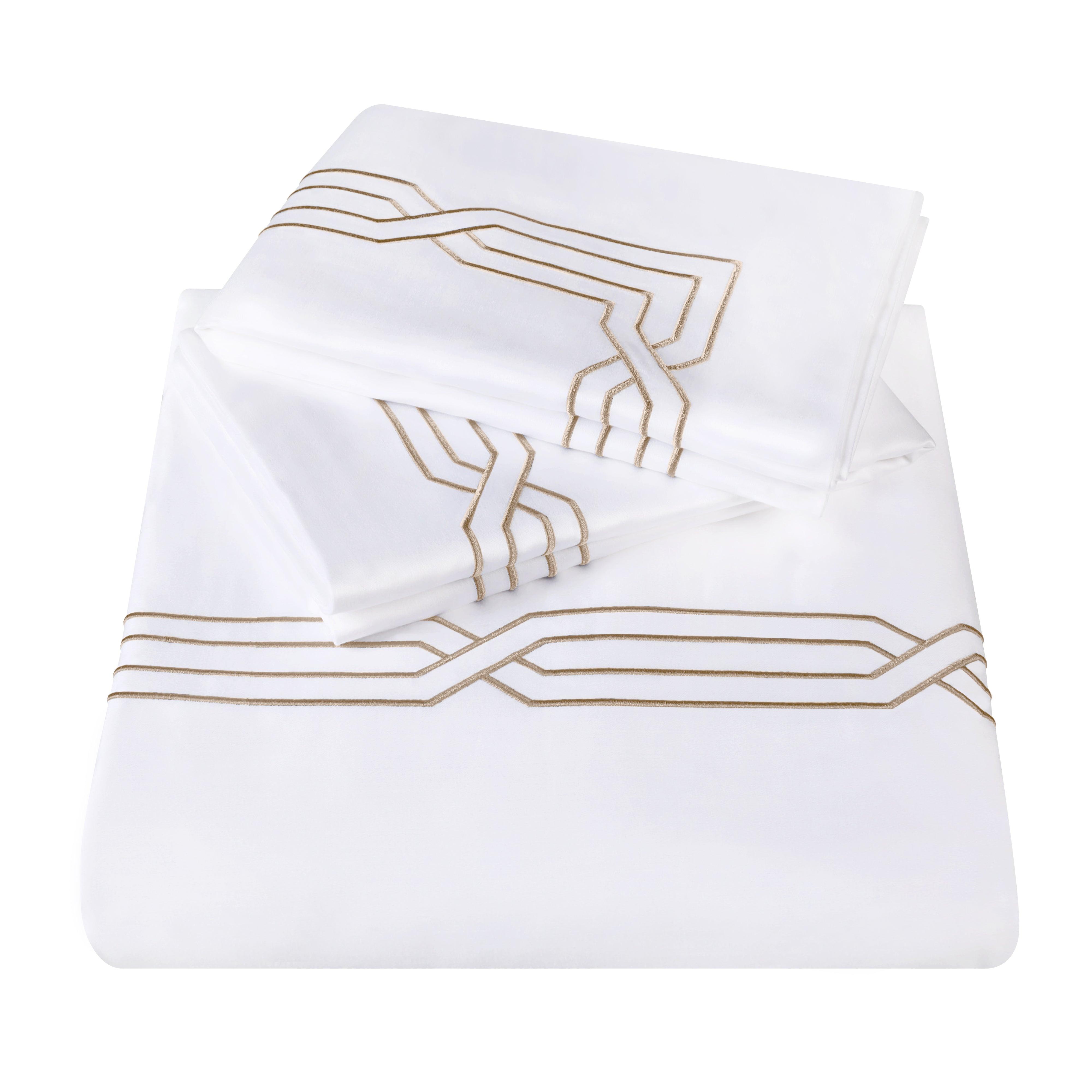 1200 Thread Count Egyptian Cotton Embroidered Duvet Cover Set