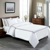 1200 Thread Count Egyptian Cotton Embroidered Duvet Cover