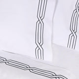 1200 Thread Count Egyptian Cotton Embroidered Geometric Bed Sheet Set