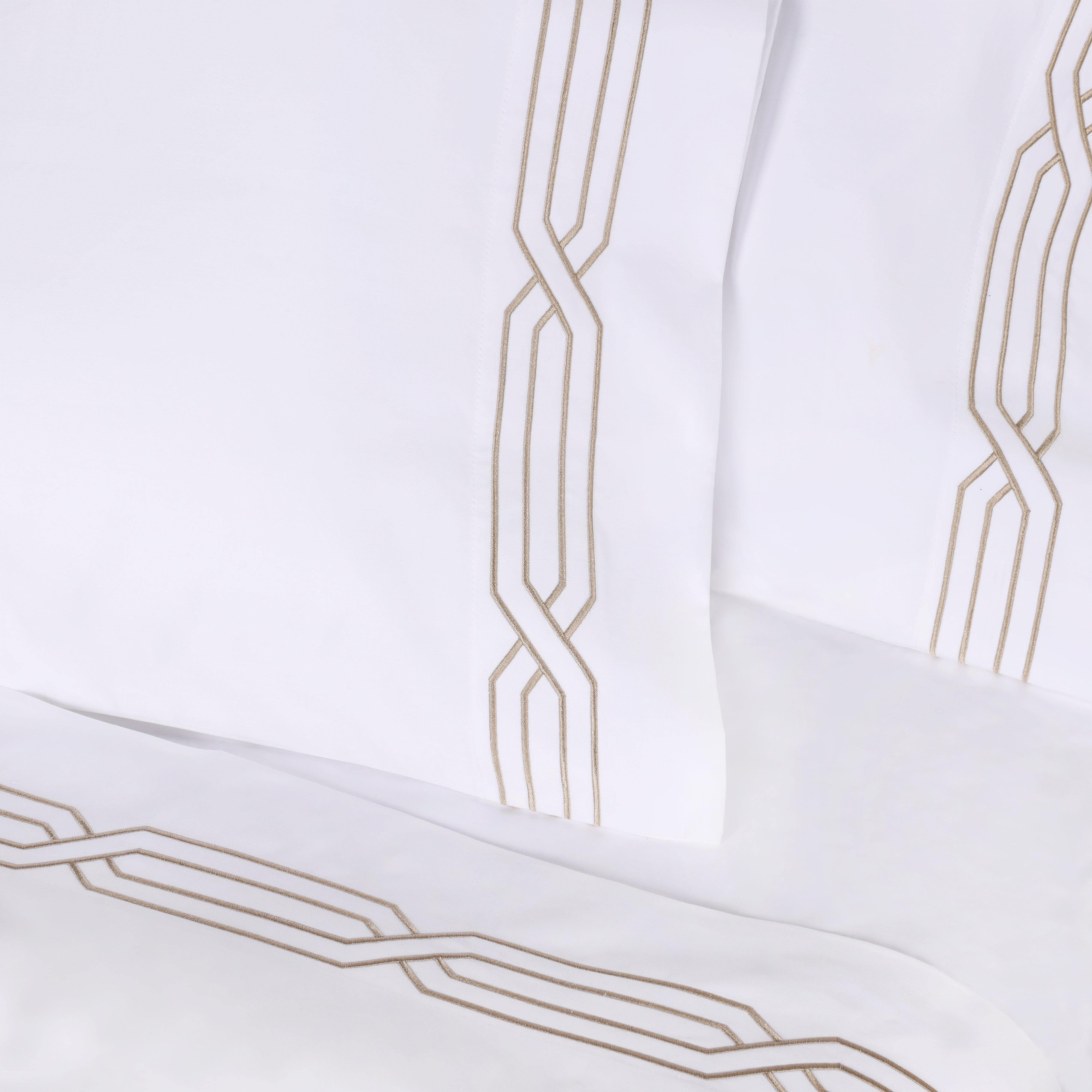 1200 Thread Count Egyptian Cotton Sateen Embroidered Sheet Set