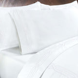 1200 Thread Count Egyptian Cotton Embroidered Geometric Bed Sheet Set