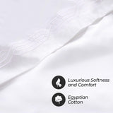 1200 Thread Count Egyptian Cotton Embroidered Geometric Bed Sheet Set