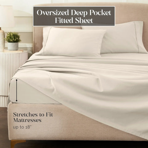 1200 Thread Count Egyptian Cotton Sateen Sheet Set