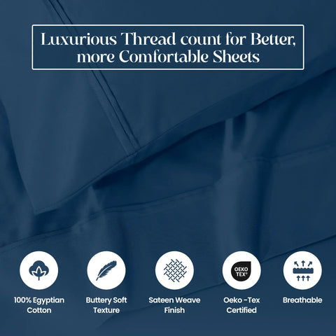 1200 Thread Count Egyptian Cotton Sateen Sheet Set