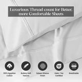 1200 Thread Count Egyptian Cotton Sateen Sheet Set