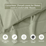 1200 Thread Count Egyptian Cotton Sateen Sheet Set
