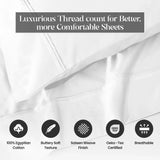 1200 Thread Count Egyptian Cotton Sateen Sheet Set