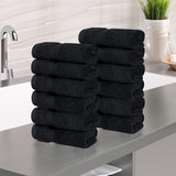 Zero Twist Cotton Ultra-Soft Absorbent Face Towel Washcloth Set of 12