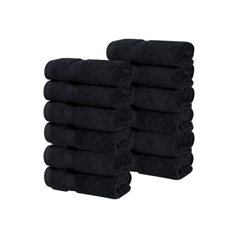 12 Piece Face Towel Set Zero Twist Cotton Soft Absorbent