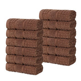 Napa Zero-Twist Cotton Waffle Face Towel Set 12 Piece